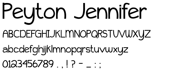 Peyton Jennifer font
